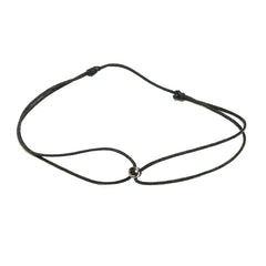 Bracelet Black Bracelet with black diamond on string