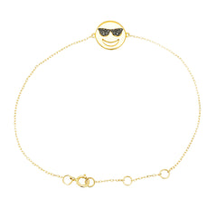 Bracelet B-8040-YG Bracelet made of yellow gold with Black Diamonds