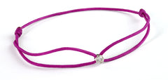 Bracelet Pink Bracelet with diamond on pink string