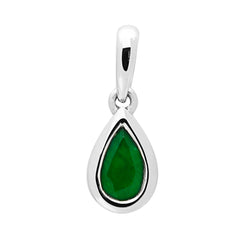 Pendant Dana Pendant made of white gold with Emerald