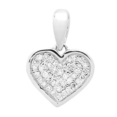 Pendant Heart Diamond pendant made of white gold