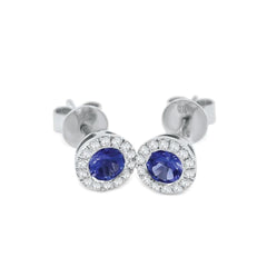 Earrings Julia Diamond earrings made of white gold with Tanzanite
