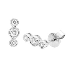 Earrings E-17580-WG Diamond earrings made of white gold