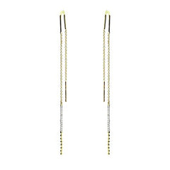 Diamond earrings made of yellow gold