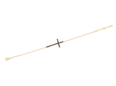 Bracelet B-9471-YG Bracelet made of yellow gold with Black Diamonds