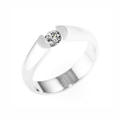 Ring Runway Men’s diamond ring made of white gold