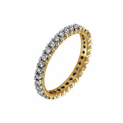 Diamond ring Middle line Diamond ring made of yellow gold