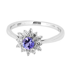 Ring Ellie Diamond ring made of white gold with Tanzanite