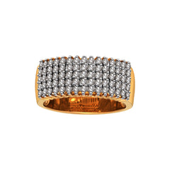 Ring Strap Diamond ring made of yellow gold