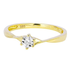 Ring Carla Diamond ring made of combination yellow and white gold