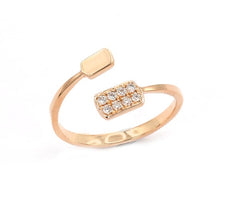 Ring R-38771-PG Diamond ring made of pink gold