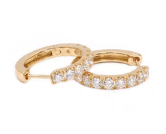 Earrings E-29134-YG Diamond earrings made of yellow gol