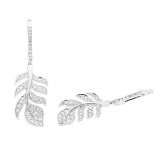 Earrings E-10478-WG Diamond earrings made of white gold