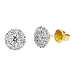 Earrings E-21125-YG Diamond earrings made of yellow gold