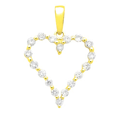 Pendant Heart Diamond pendant made of yellow gold