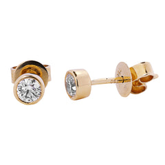 Earrings E-17599-YG Diamond earrings made of yellow gold