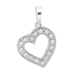 Pendant Heart Diamond pendant made of white gold