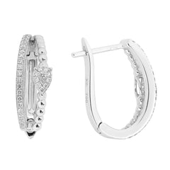 Earrings E-17766-WG Diamond earrings made of white gold