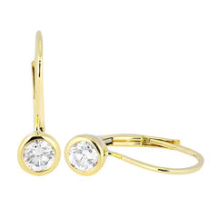 Earrings E-21050-YG Diamond earrings made of yellow gold