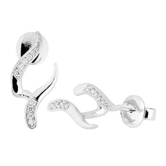 Earrings E-21114-WG Diamond earrings made of white gold