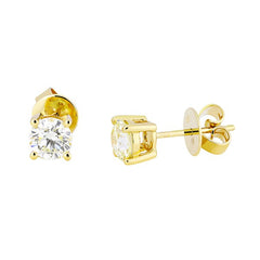 Earrings E-21060-YG Diamond earrings made of yellow gold