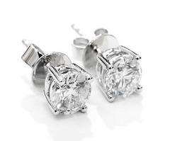 Earrings E-14926-WG Diamond earrings made of white gold