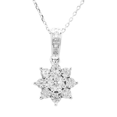 Pendant Dylan Diamond pendant made of white gold with chain