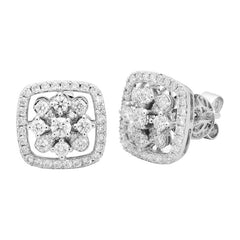 Earrings E-17654-WG Diamond earrings made of white gold