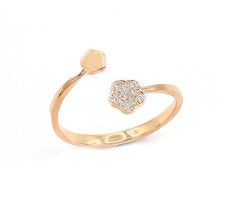 Ring R-38659-PG Diamond ring made of pink gold