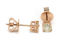Earrings E-18757-PG Diamond earrings made of pink gold