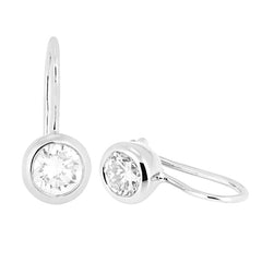 Earrings E-21133-WG Children's diamond earrings made of white gold