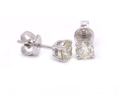 Earrings E-25094-WG Diamond earrings made of white gold