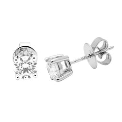 Earrings E-18476-WG Diamond earrings made of white gol