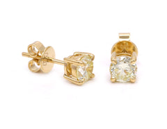 Earrings E-25071-YG Diamond earrings made of yellow gold