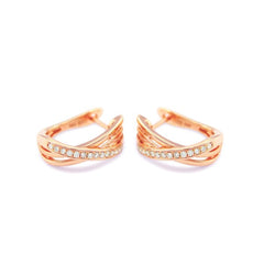 Earrings Stella Diamond earrings made of pink gold