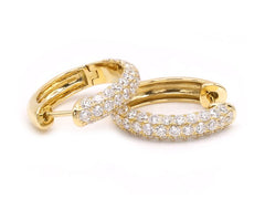 Earrings E-29138-YG Diamond earrings made of yellow gold