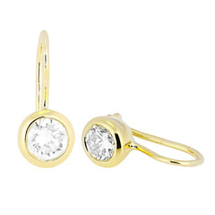 Earrings E-21129-YG Children's diamond earrings made of yellow gold
