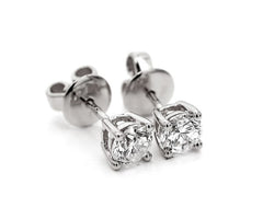 Earrings E-34959-WG Diamond earrings made of white gold