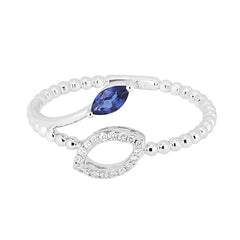 Ring Ela Diamond ring made of white gold with Sapphire