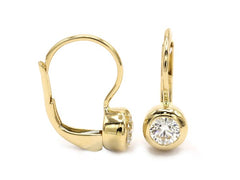 Earrings E-18765-YG Diamond earrings made of yellow gold