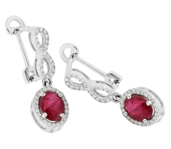 Earrings Rita Diamond earrings made of white gold with Rubies