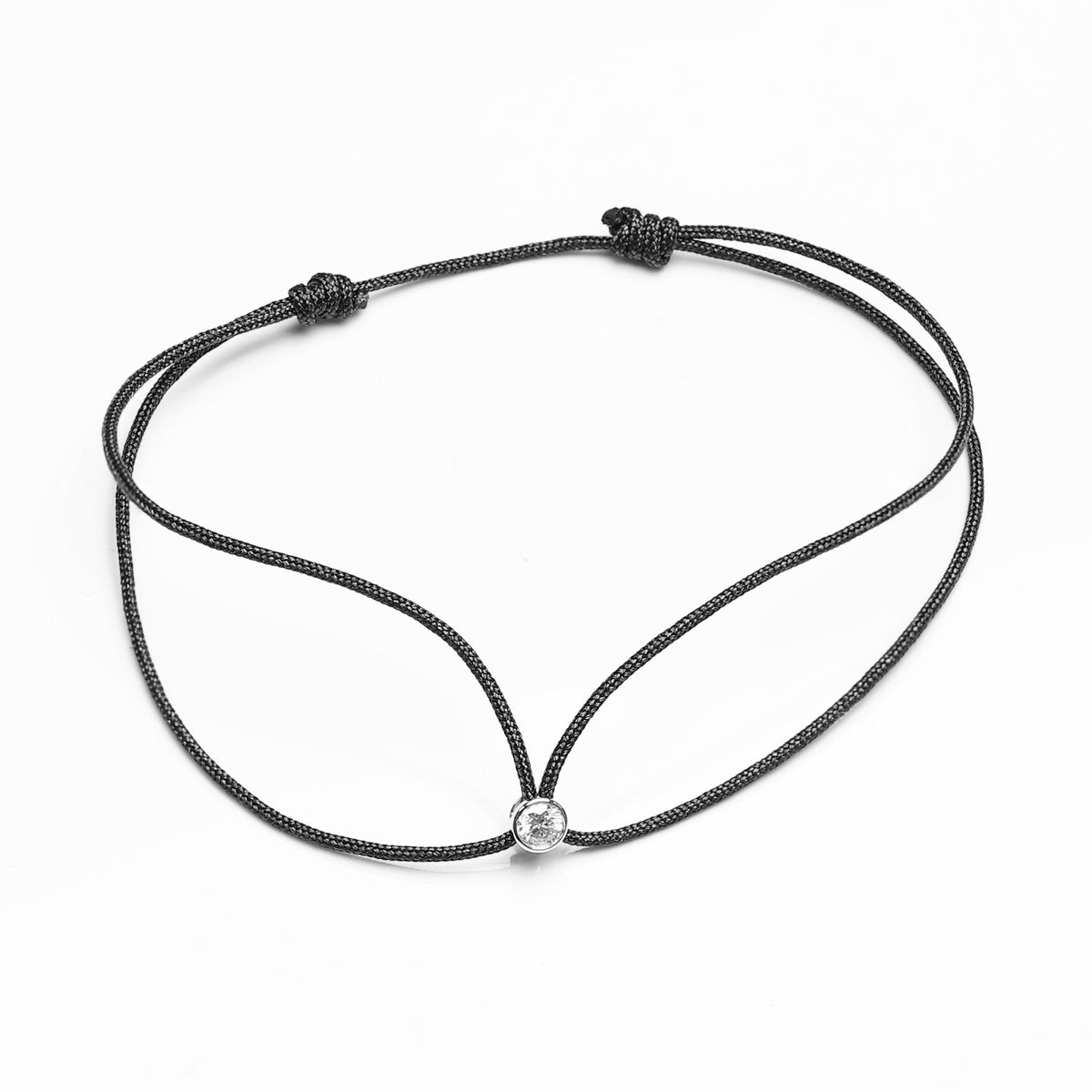 Bracelet String Bracelet with diamond on colored string