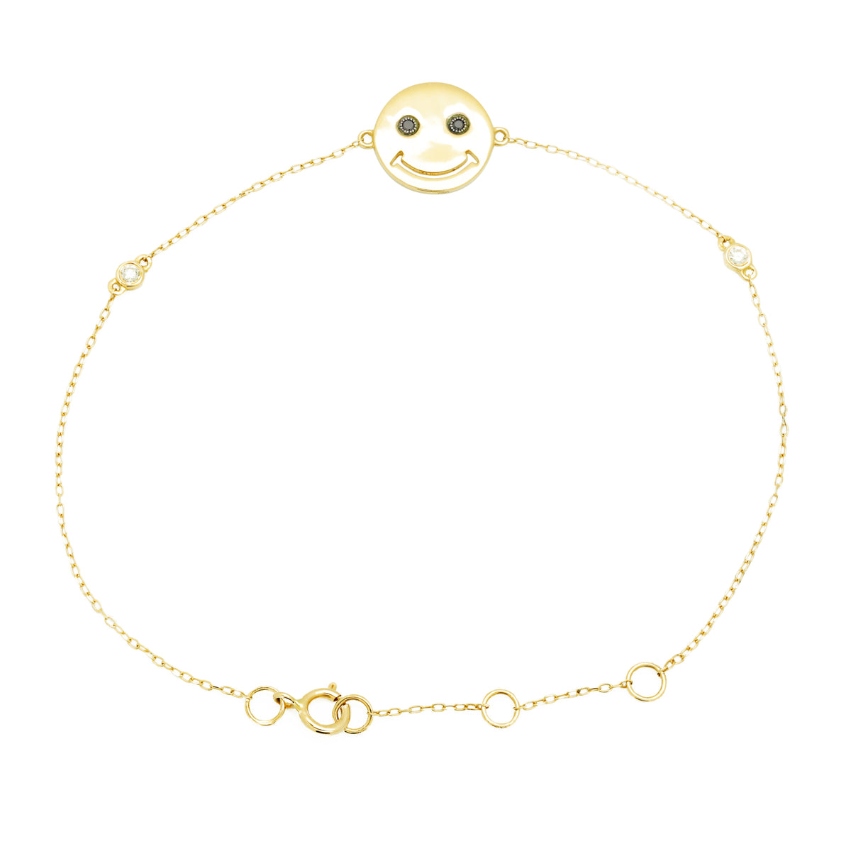 Bracelet B-8039-YG Diamond bracelet made of yellow gold with black diamonds