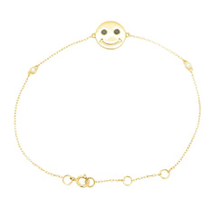 Bracelet B-8039-YG Diamond bracelet made of yellow gold with black diamonds
