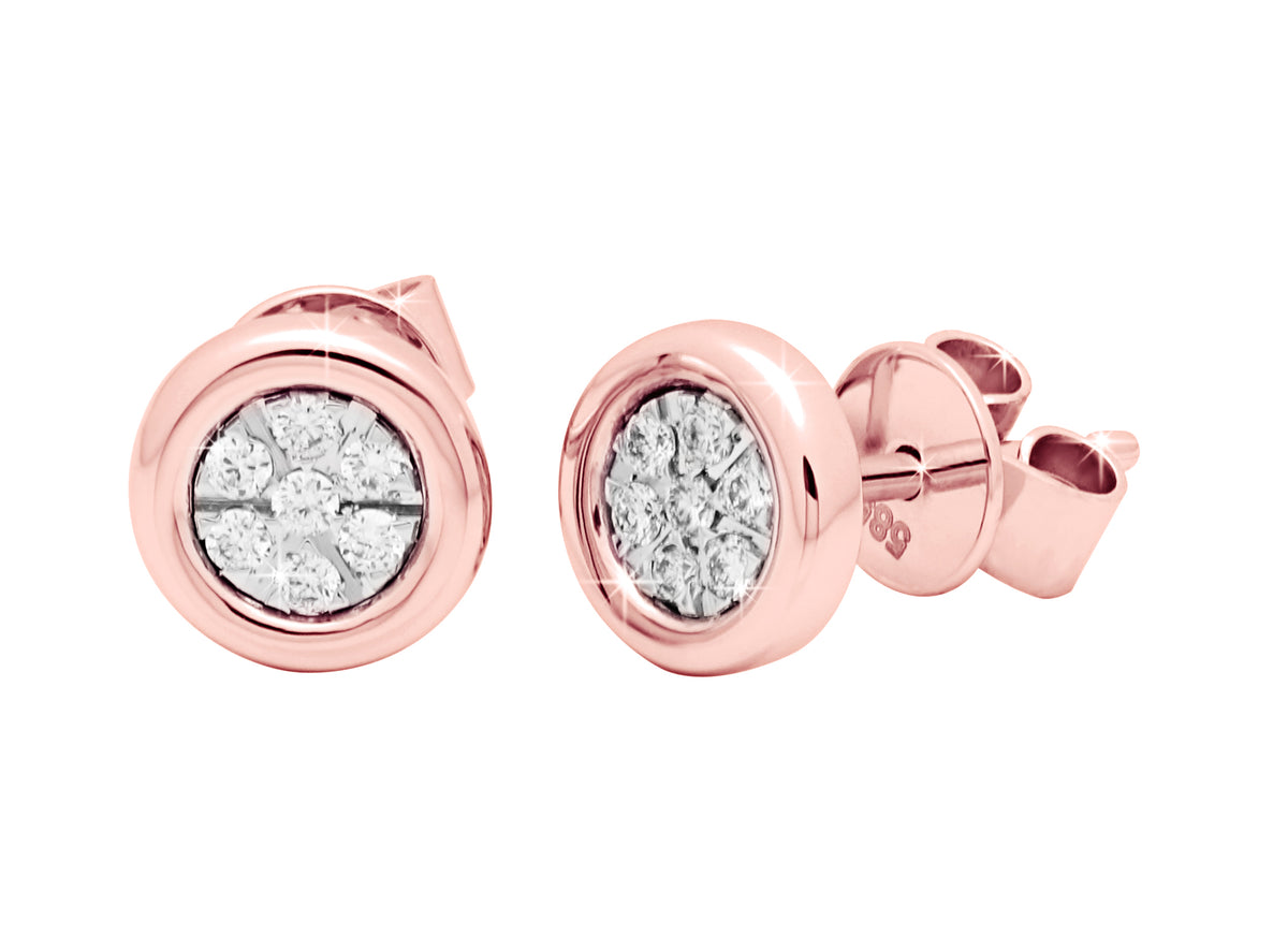 Earrings Lilith Diamond earrings made of combination pink and white gold