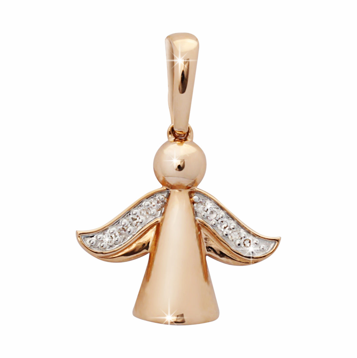 Pendant Angel Diamond pendant made of pink gold