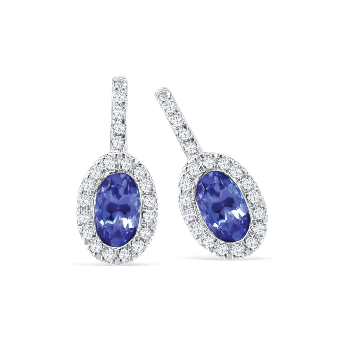 Earrings Colleen Diamond earrings made of white gold with Tanzanites