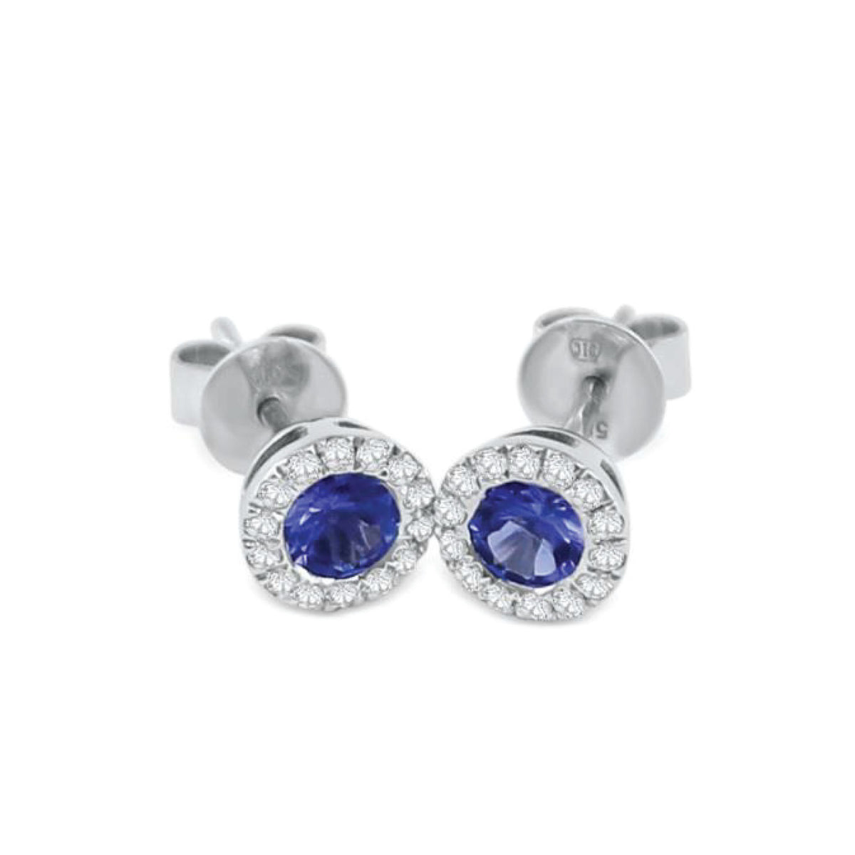 Earrings Julia Diamond earrings made of white gold with Tanzanite
