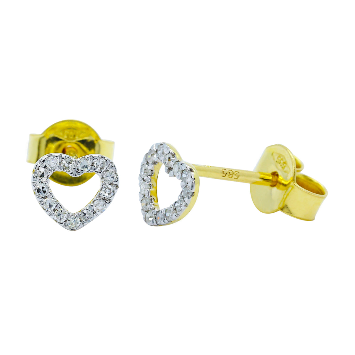 Earrings Love Diamond earrings made of yellow gold
