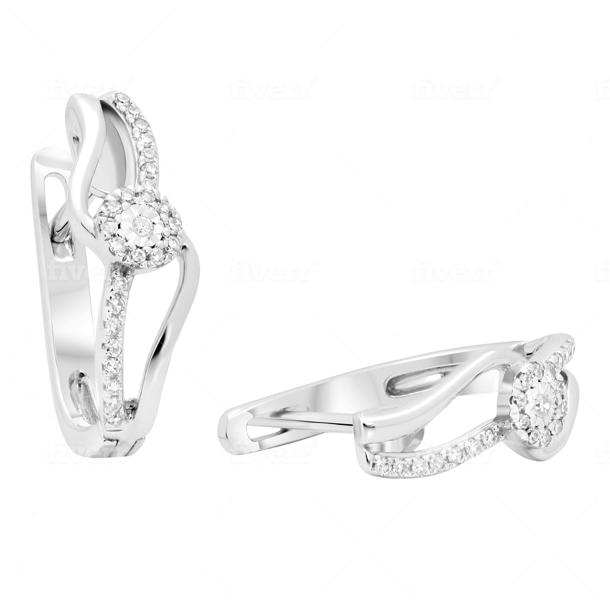 Earrings Kylie Diamond earrings made of white gold